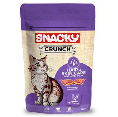 Snacky Crunch Hair Skin Deri ve Tüy Bakımı Tavuk Etli Kedi Ödülü 60 Gr