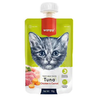 Wanpy Taze Ton Balıklı ve Tavuk Etli Kedi Et Ezmesi 90 Gr