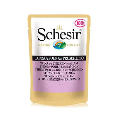 Schesir C577 Tavuklu Jambonlu Pouch Kedi Yaş Maması 100 Gr