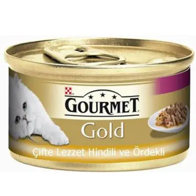 Gourmet Gold Çifte Lezzet Hindi ve Ördekli Kedi Konservesi 85 Gr