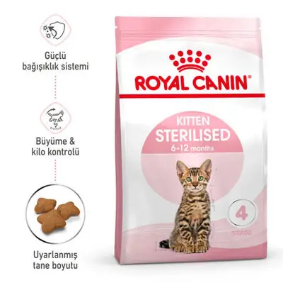 Royal Canin Kitten Sterilised Kısırlaştırılmış Yavru Kedi Maması 2 Kg