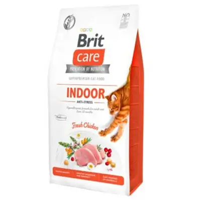 Brit Care Indoor Anti Stress Tavuklu Tahılsız Kedi Maması 2 Kg 