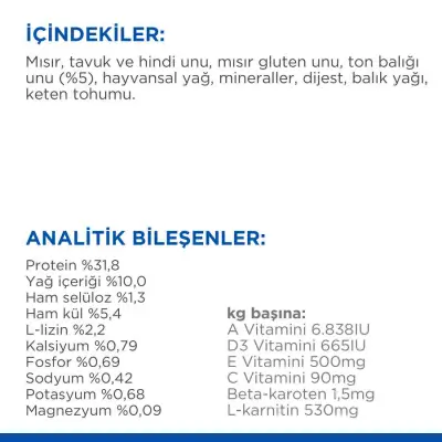 Hills Sterilised Kısırlaştırılmış Ton Balıklı Kedi Maması 10 Kg