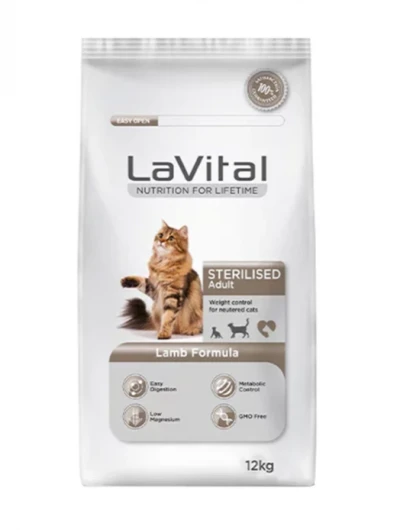 Lavital Kuzu Etli Kısırlaştırılmış Kedi Maması 12 kg