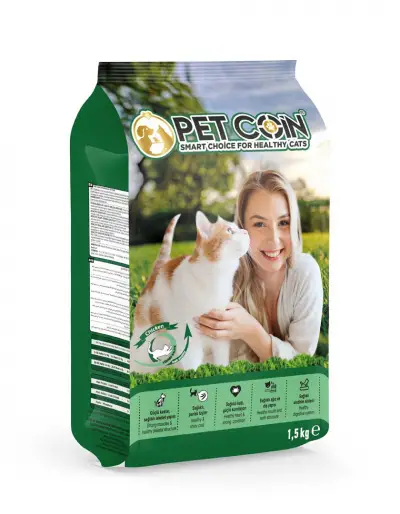 PETCOİN 15 KG TAVUKLU KEDİ MAMASI