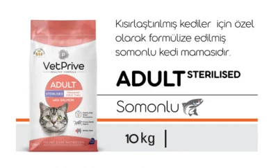 Vet Prive Kısırlaştırılmış Kedi Maması Somonlu 10 KG