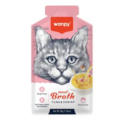 Wanpy kediler için karidesli ton balığı eti çorbası 50g x 12