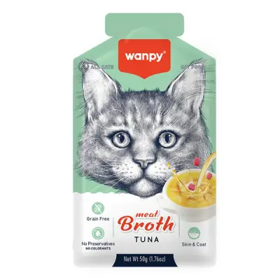 Wanpy kediler için ton balığı eti çorbası 50g x 12