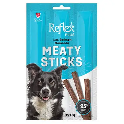 Reflex Dog Stick Somonlu Köpek Tahılsız Ödül Çubukları 11 Gr x 3 Stick